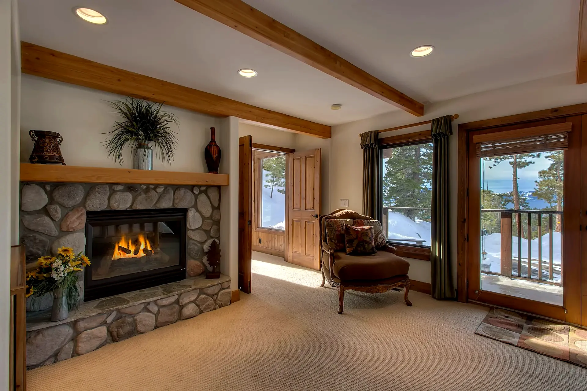 Bedroom with Fireplace