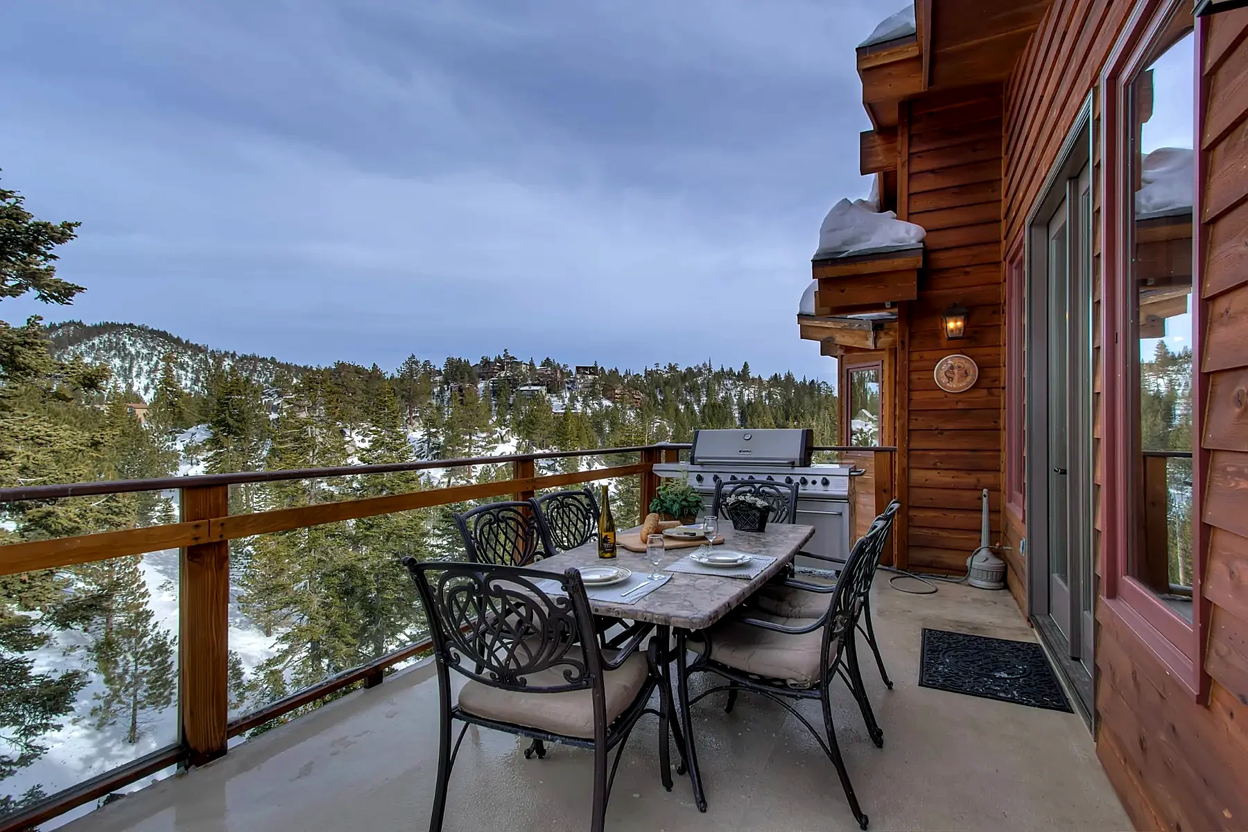 Chateau de Monte deck overlooking Lake Tahoe